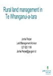 Whaitua Te Whanganui-a-Tara Committee Workshop Rural land management in Te Whanganui-a-tar Presentation/15 November for 25 November 2019 preview