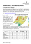 Climate and Water Resources Summary for the Wellington Region - Summer 2013/2014 summary preview