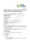 Unconfirmed Public minutes of the Environment Committee meeting on 25 September 2025 preview