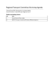 Regional Transport Committee workshop 9 June 2026 Public Agenda preview