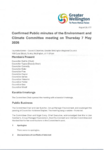 Confirmed Public Minutes of Environment and Climate Committee meeting on Thursday 7 May 2026 preview