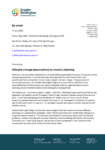 Letter from Daran Ponter Chair to Minister Watts regarding climate change assumptions in Council planning preview