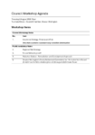 Public Agenda of the Council Workshop 6 August 2026 preview