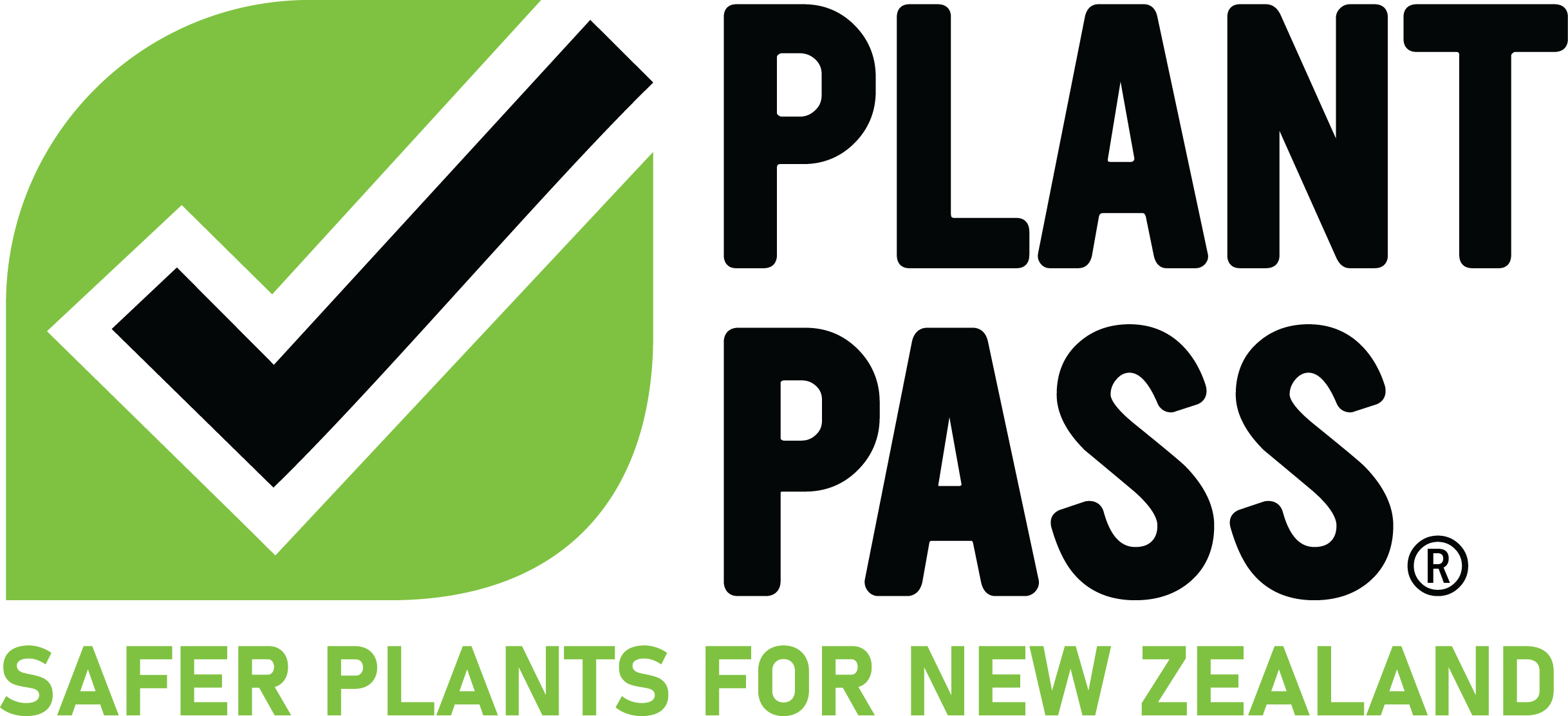 The Plant Pass logo, reading Plant Pass - Safer plants for New Zealand