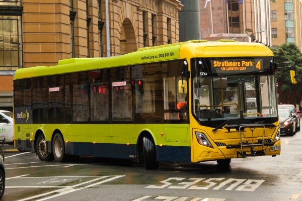 A bus on the road