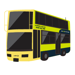 Cartoon of a double decker bus